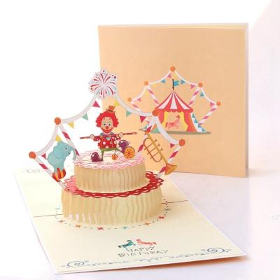 China China 2021 New Design Fancy Clown Joker 3d Birthday Pop Up Greeting Cards for sale