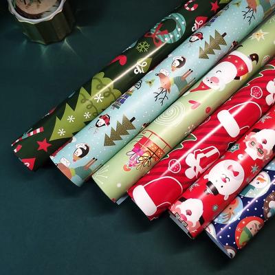 China Recycled Materials Wholesale Pattern Gift Wrapping Paper Art Paper Roll for sale