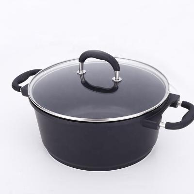 China Sustainable TV Shopping Cooking Pot Stick Non Coating Commercial Pot Casserole Pan for sale