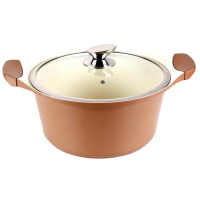 China Sustainable Aluminum Pressure Cooking Soup Pot Casserole Pan for sale