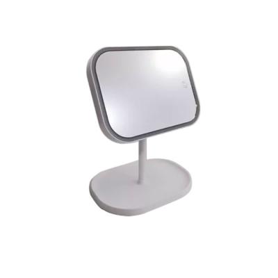 China New Style Small LED Makeup Lighted Single Side Portable Cosmetic Vanity Mirror With Led Lights Magnification for sale