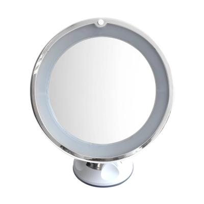 China Hot Selling Detachable Led Dimming Cute Desk Mirror Lighted Fashion Design Easy Style Makeup Desk Mirror for sale