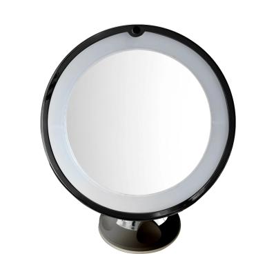 China 10X Lighted Magnification LED Sufficiency Light Dressing Table Mirror Beauty With Lamp Mirror With Suction Cup Bathroom Mirror for sale