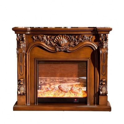 China Wood Electric Burner LED Fireplace Household Fireplace Set W130cm Mantel Flame Decoration Artificial Optical Chimneypiece for sale