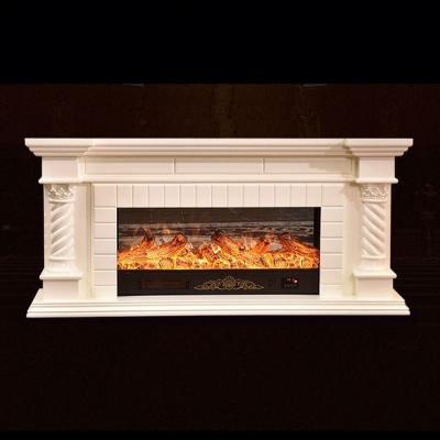 China Living Room Fireplace TV Stand W150cm Wooden Mantel Insert Fireplace LED Decorative Electric Optical Artificial Flame for sale