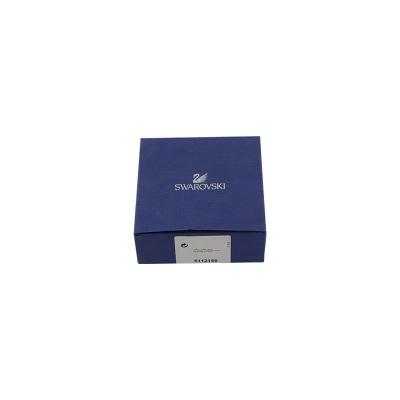 China Custom Logo Blue Foldable Jewelry Box Packaging Recyclable for sale