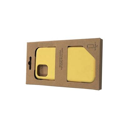 China Recycled Materials OEM Mobile Phone Case Packaging Box Kraft Paper Packaging for sale