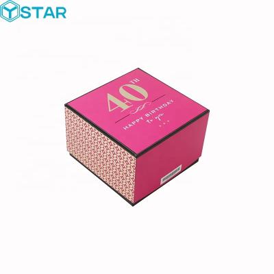 China Recyclable High Quality Hat Box Packaging Boxes With Gold Foil Edge for sale