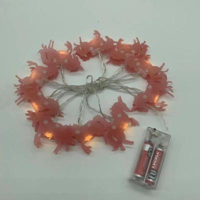 China Wholesale Super Material Christmas Indoor Or Outdoor March Promotion PP Horse Shape Battery Cable String Lights For Christmas Decoration for sale