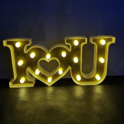 China Battery Operated Letter Signage LED Marquee Letter Lights Alphabet Light Sign For Wedding Decoration for sale