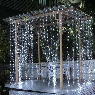 China LEDs. New LED COPPER WIRE Window Curtain String Light, LED Icicle Light String, White Fairy Lights String for Indoor Outdoor Wall Decoration for sale