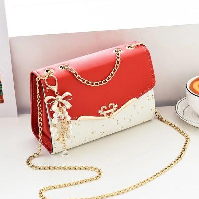 China 2023 PU Fashion Clips Messenger Bag Woman Shoulder Bag Female Custom Chain Ladies Bags In China for sale