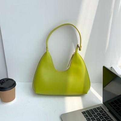 China PU Fashion Mini Vegan Pu Purse Half Moon Handbags Women Grab Ladies Handbags Casual Women's Hobo Shoulder Bags for sale