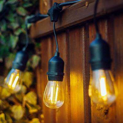 China IP 65 LED E27 Edison Bulbs String Lights Outdoor Waterproof Hanging Patio Lights Decoration Commercial Create Mood for sale