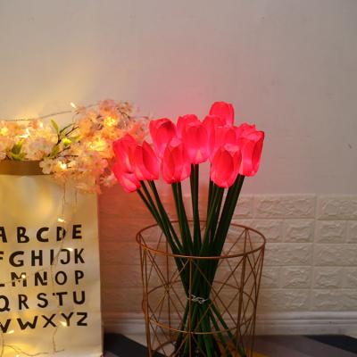 China Shaped Flower Led Lamp Beautiful Design High Quality Indoor Living Room Red Flower Decoration Led Light for sale