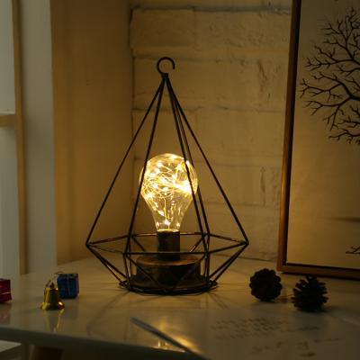 China Wholesale Cute Iron Lamp 2020 New Year Decoration Night Lamp Christmas Metal Table Light for sale