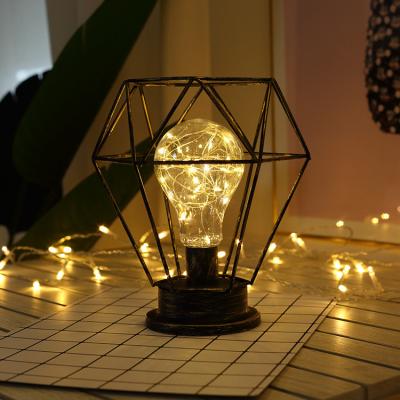 China 2020 Christmas Home Pattern Iron Decoration Fairy Light Night Lamp Decoration for sale