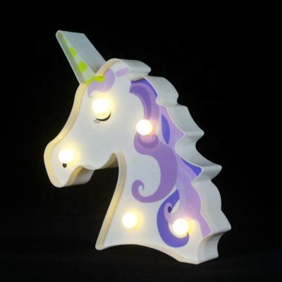 China Wall Decoration Marquee Signs Unicorn LED Night Light Led Light Fairy Unicornios for Living Room, Bedroom (Unicorn Head) for sale