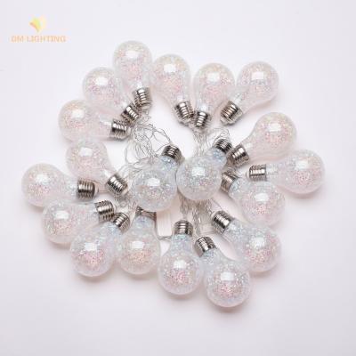 China Led Bulb String Lights 3D Bulbs Led String Lights Room Party Fairy Lights Children's Favorite Christmas Holiday Bulb String Light for sale