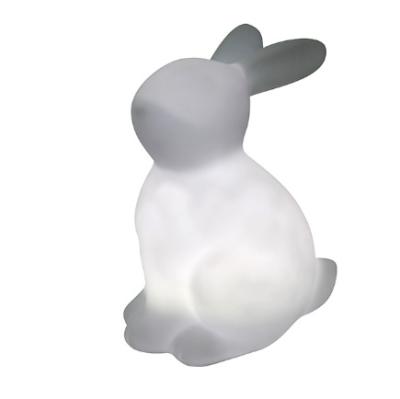 China Garden Rabbit LED Desk Table Lamp Gift Changing Bunny Solar Decoration Outdoor Night Rechargeable Light for sale