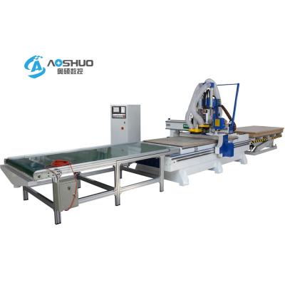 China Engraving ATC Automatic Loading And Unloading Nesting CNC Router Machine For Wood Furniture Production for sale