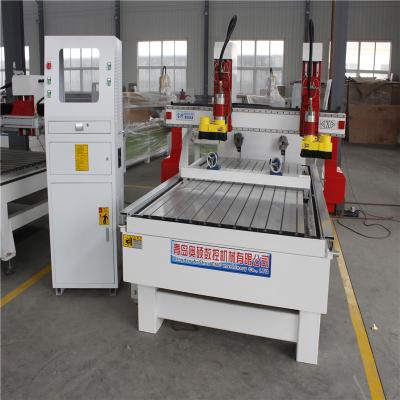 China Engraving Hot Selling Two Heads CNC Wood Router Engraving 3 Axis Marble Double Spindles CNC Router for sale