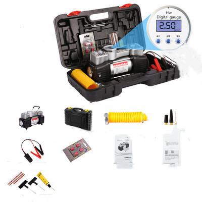 China High Quality Emergency Light Portable Car Compressor With High Power Digital Display Tire Compressor With Toolbox And Tire Repair Tools for sale