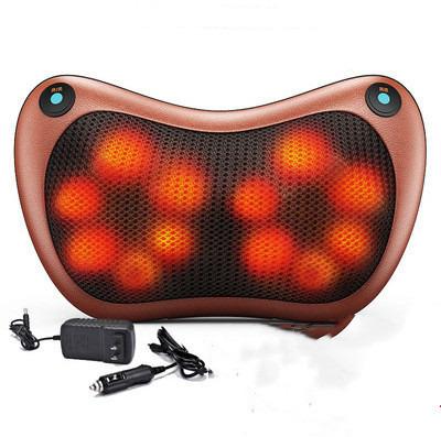 China Multifunctional Neck Car Massage Pillow 18 Massage Waist Pillow Leg Home Dual Use Massager for sale