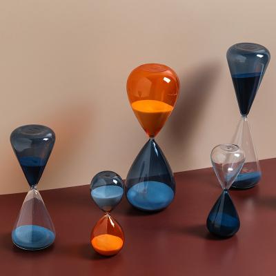 China Hot Simple Country Hourglass Glass Timer 15 Minutes 30 Minutes Desktop Hourglass Decor Crafts for sale