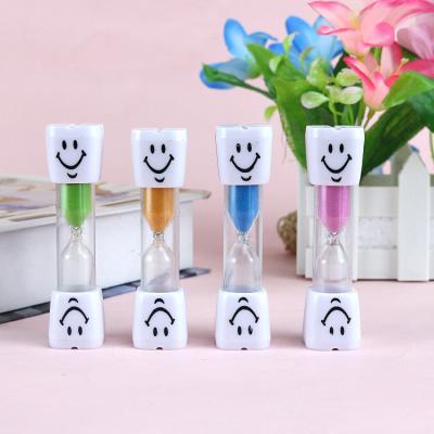 China China Cartoon Smiley Face Toothbrush Timer Sand Egg Timer Child Clock 3 Minute Hourglass for sale