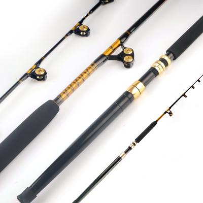 China CWGR010-2 Handmade Fishing Rod Big Game Saltwater Offshore Trolling Rod Roller Rod Boat Fishing Pole for sale