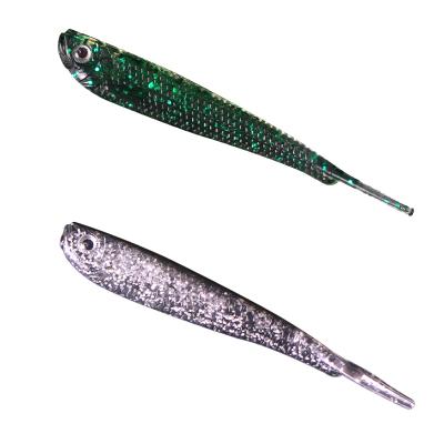 China New Style PVC CWSL04-4 Soft Lure Slow Sinking Fishing Soft Lure X-tail Plastic Soft Lure for sale