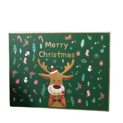 China Recycled Materials China Custom Christmas Packaging Large Recyclable Rectangular Paper Gift Box for sale