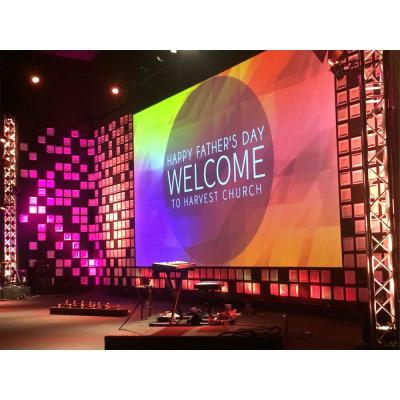 China Hd P2 P2.5 Big Price Voucher Video Panel Pantallas Interiores Church Indoor Thin Wall Mounted Backdrop Led Display for sale