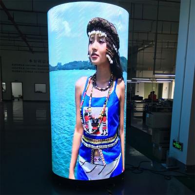 China P1.875 P2 P3 P2.5 P4 Creative Indoor Digital Special Shaped Wall P1.875 P2 P3 P2.5 P4 Ultra Thin Soft Cylinder Flexible Smart Wave Curve Led Wall Sign Board Video Screen Display for sale