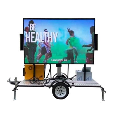 China full-steel mobile trailer body Advertising Screen giant led billboard Hd outdoor high quality electronic full color advertising screen trailer for sale