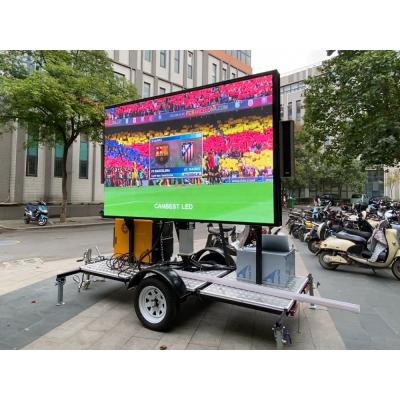 China Full-steel Trailer Body Movable Panel Video P3 P4 P6 Outdoor Wall Mounted Trailer Led Screen Advertising Display for sale