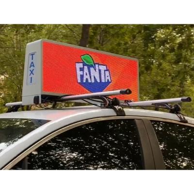 China Cheap Outdoor China Top Screen Advertising Display Car Double Sided Rooftop Display Led Display Taxi Signs Advertising Billboard for sale