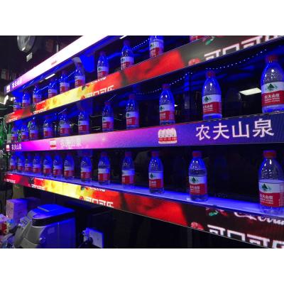 China Digital Display For Indoor Hd Digital Shelves Products Wall Shelves Advertising Strip Smart Video Signage P1.25 COB Aluminum Shelf Led Display Screen For Supermarket for sale