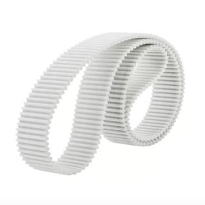 China Industrial High Power Transmission Capacity HTD5M White Double Sided PU Timing Belt / Transmission Belt for sale