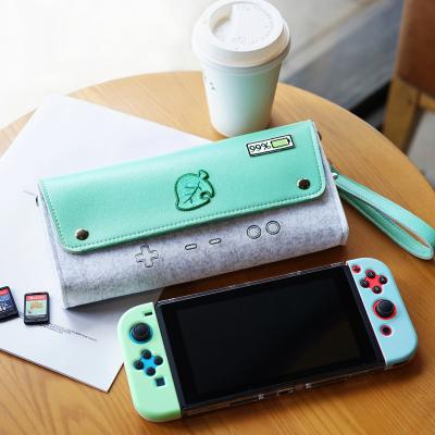 China Waterproof Shockproof Light Weight Travel Bag Felt PU Leather Portable Travel Bag Video Game Carrying Case For Nintendo Switch Lite Bag for sale