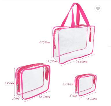 China Durable Fashion Cosmetic Bag Set Pink Series Make Up Bag Travel Makeup Bag For Female for sale