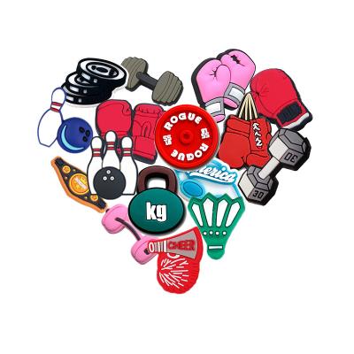 China Clog Charms High Quality Sports Style Shoe Charms - Custom Wholesale PVC Accessories For Croc Clogs for sale