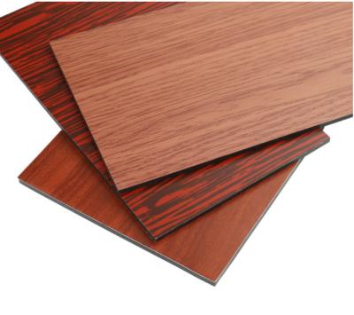 China PE/PVDF Coating Wooden Aluminum Composite Panel Anti-static Easy Processing for sale