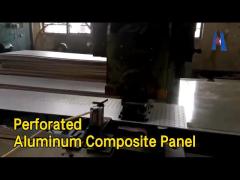 Non Toxic Perforated Aluminum Composite Panel ACP Heat Proof CNC