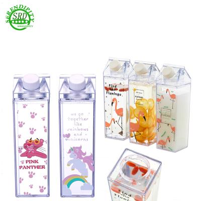 China Factory Sustainable Custom 500ml 1000ML Portable Milk Carton Plastic Water Bottles for sale