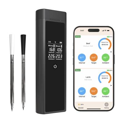 China 820FT Smart Wireless Fleischthermometer mit doppelten Proben Digitales Digitales Fleischthermometer für Grill zu verkaufen