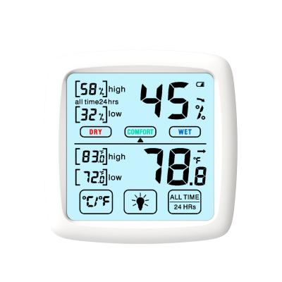 China Gray Lcd Indoor Thermometer Temperature und Feuchtigkeits-Monitor mit Hygrometer Digital zu verkaufen