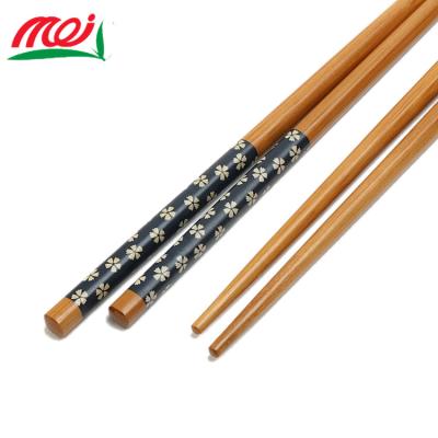 China Viable Chinese Customize Luxury Design Engrave Craft Thick Reusable Bamboo Cultural Chopstick for sale