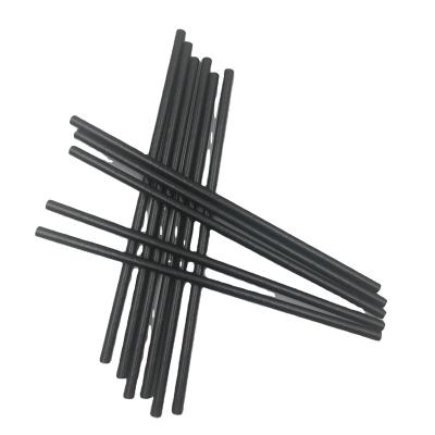 China Hot Sale Fujian Brand Disposable Recycle 8Mm Aluminum Foil Biodegradable Straight High Quality Black Straw for sale